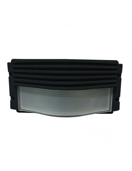 APLIQUE PARED GIARDINO C/ VISERA APTO LED EXTERIOR NEGRO