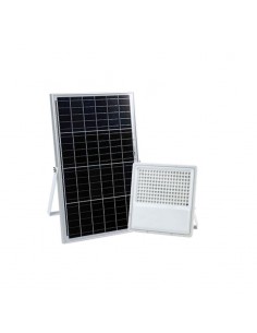 PROYECTOR SOLAR LED 100W IP65 C/PANEL LUZ FRIA 6000K 80LM/W