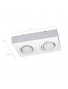 PLAFON LAGUNA 2 LUCES AR111 BLANCO 2