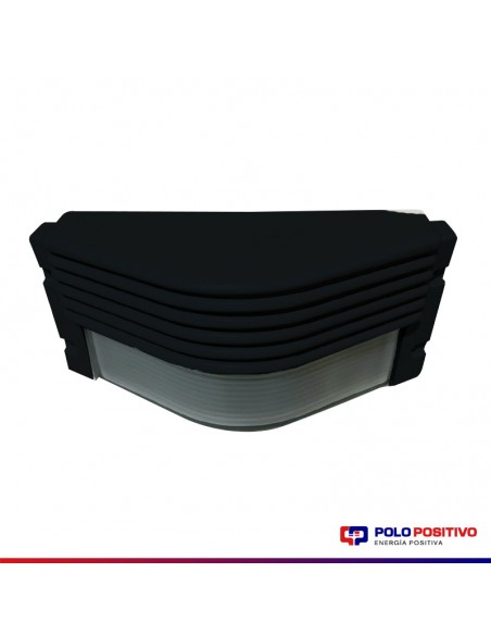 APLIQUE PARED GIARDINO C/ VISERA APTO LED EXTERIOR NEGRO