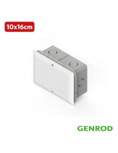 CAJA PASO EMBUTIR PVC GENROD 10X16 CON TAPA