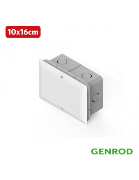CAJA PASO EMBUTIR PVC GENROD 10X16 CON TAPA