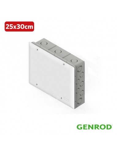 CAJA PASO EMBUTIR PVC GENROD 25X30 CON TAPA