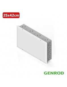 CAJA PASO EMBUTIR PVC GENROD 25X42 CON TAPA