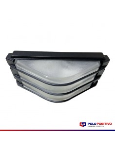 APLIQUE PARED BETA CON REJA APTO LED EXTERIOR NEGRO 2