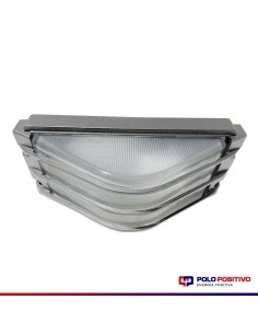 APLIQUE PARED BETA CON REJA APTO LED EXTERIOR GRIS 2