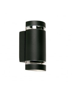 APLIQUE ODA II 2 LUCES GU10 NEGRO TEXTURADO CANDIL