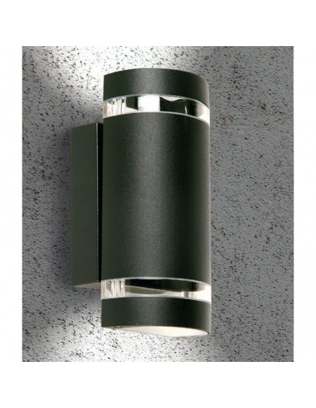 APLIQUE ODA II 2 LUCES GU10 NEGRO TEXTURADO CANDIL