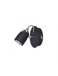 APLIQUE PARED KONUS 1 LUZ GU10 NEGRO CANDIL
