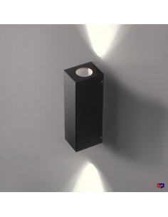 APLIQUE BIDIRECCIONAL RECTANG 2004 2 LUCES GU10 NEGRO 2