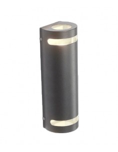 APLIQUE BIDIRECCIONAL SEMICIRC 2 LUCES GU10 GRIS C/ LUCERA