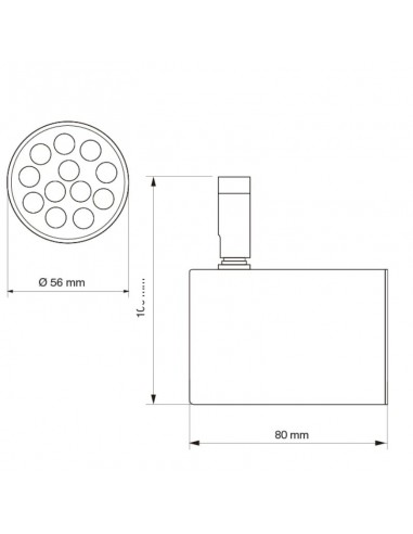 CABEZAL DICRO CILINDRICO 3003 BLANCO TEXT