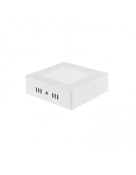 PLAFON LED 6W APLICAR PANEL LUZ FRIA CUADRADO BLANCO 12CM