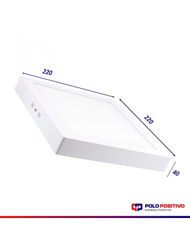 PLAFON LED CUADRADO 18W LUZ FRIA 6000K  BLANCO