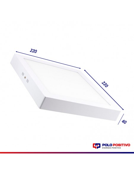 PLAFON LED CUADRADO 18W LUZ FRIA 6000K  BLANCO