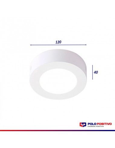 PLAFON LED REDONDO 6W LUZ FRIA 6000K  BLANCO