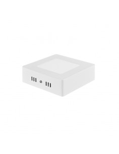 PLAFON LED 6W APLICAR PANEL LUZ CALIDA CUADRADO BLANCO