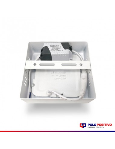 PLAFON LED 6W APLICAR PANEL LUZ CALIDA CUADRADO...