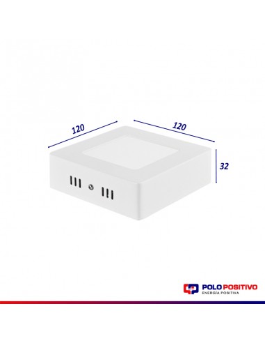 PLAFON LED 6W APLICAR PANEL LUZ CALIDA CUADRADO...