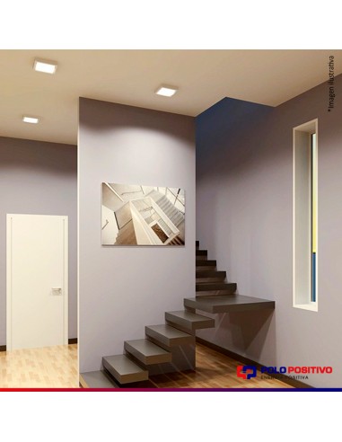PLAFON LED 6W APLICAR PANEL LUZ CALIDA CUADRADO...
