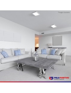 PLAFON LED CUADRADO 18W LUZ CALIDA 3000K BLANCO 2