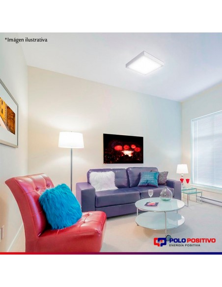 PLAFON LED CUADRADO 24W LUZ CALIDA 3000K BLANCO