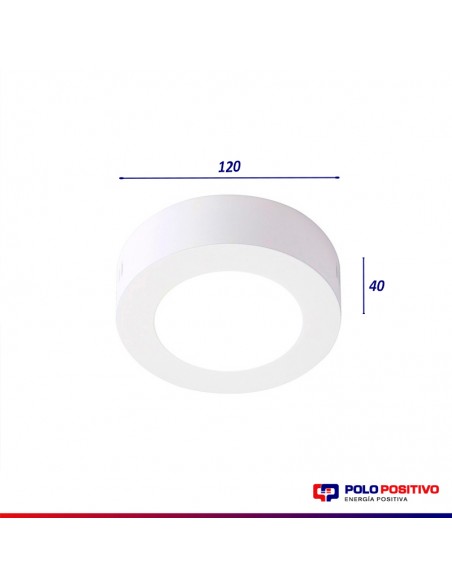 PLAFON LED REDONDO 6W LUZ CALIDA 3000K BLANCO