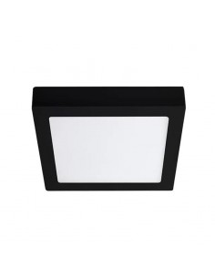 PLAFON LED CUADRADO NEGRO 18W LUZ FRIA