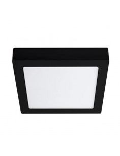PLAFON LED CUADRADO NEGRO 24W LUZ FRIA