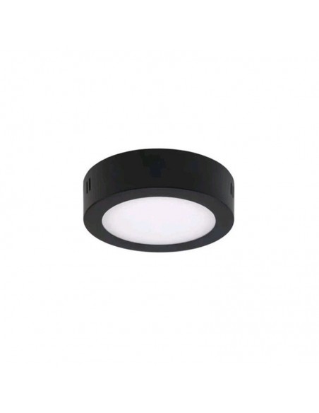 PLAFON LED REDONDO NEGRO 6W  LUZ FRIA