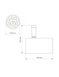CABEZAL DICRO CILINDRICO 3009 BLANCO TEXT ALUMINIO 2