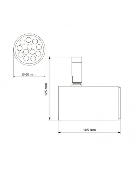 CABEZAL DICRO CILINDRICO 3009 BLANCO TEXT ALUMINIO