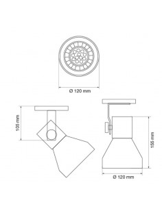 CABEZAL AR111 ALUMINIO GRIS ALUMAT 4007 2