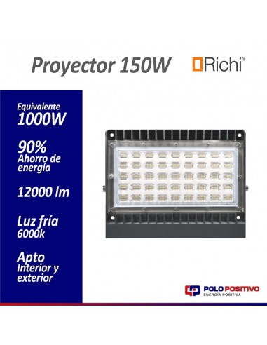 PROYECTOR LED RICHI 150W LUZ DIA 220V IP65...