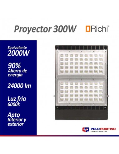 PROYECTOR LED RICHI 300W LUZ DIA 220V IP65...