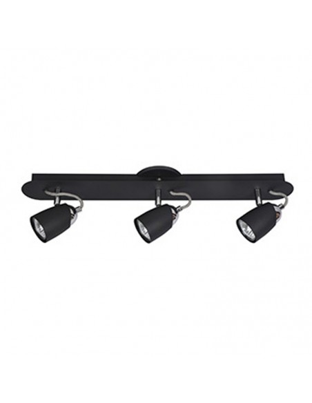 APLIQUE PARED KONUS 3 LUCES GU10 NEGRO CANDIL
