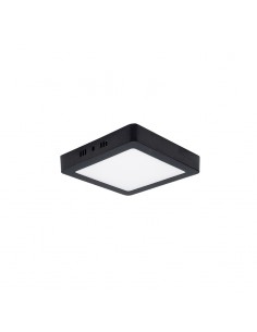 PLAFON LED CUADRADO NEGRO 12W LUZ FRIA