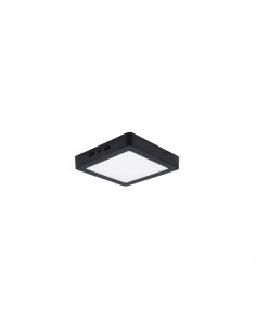PLAFON LED CUADRADO NEGRO 6W LUZ CALIDA