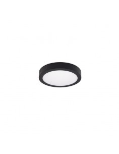 PLAFON LED REDONDO NEGRO 6W  LUZ CALIDA