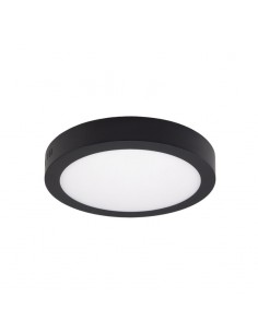 PLAFON LED REDONDO NEGRO 18W  LUZ CALIDA