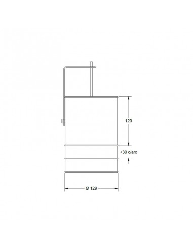 CABEZAL AR111 120MM - 1 ARO DECO - BLANCO