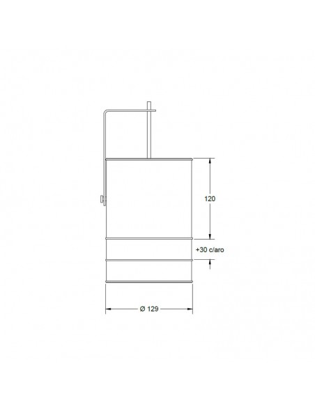 CABEZAL AR111 120MM - 1 ARO DECO - BLANCO