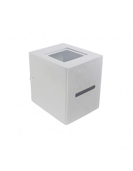 APLIQUE BIDIRECCIONAL CUBO 1004 1 LUZ G9 BLANCO C/ LUCERA