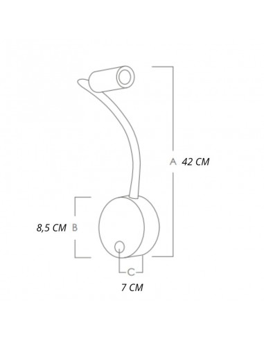 APLIQUE LED WALLER 3W BLANCO LUZ CALIDA