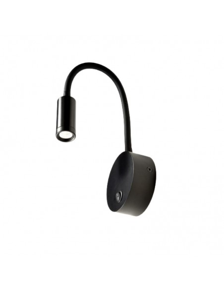 APLIQUE LED WALLER 3W NEGRO LUZ CALIDA