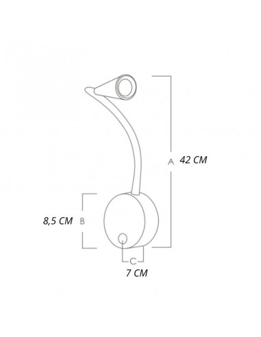APLIQUE LED WALLER C 3W BLANCO 3000K IP20 LUZ...