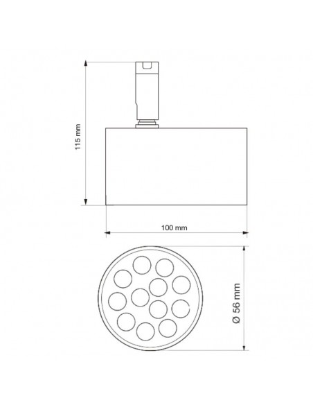 CABEZAL DICRO CILINDRICO 3002  BLANCO TEXT