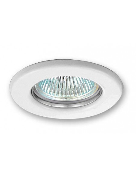 SPOT EMBUTIR DICRO FIJO  80MM C/ ZOCALO BLANCO LISO
