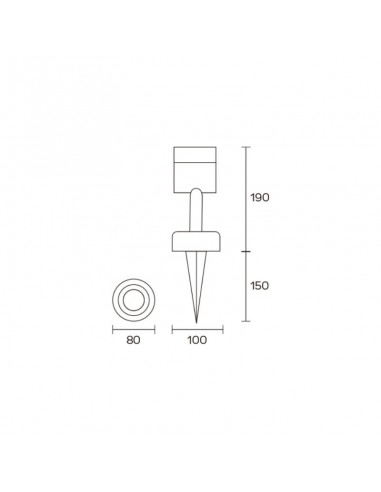 SPOT JABALINA ESTACA PISO AR111 NEGRO (2066)