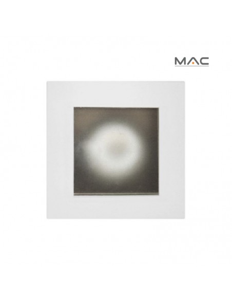 SPOT EMBUTIR BIPIN CUADRADO C/VIDRIO 9X9 G9 BLANCO